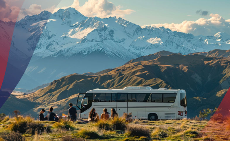 Group Enjoying Picnic with CoachHire in New Zealand, May 2024, Coachhire in New Zealand